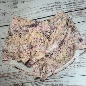 Alia Cream and Pink Athletic Shorts for Active Comfort